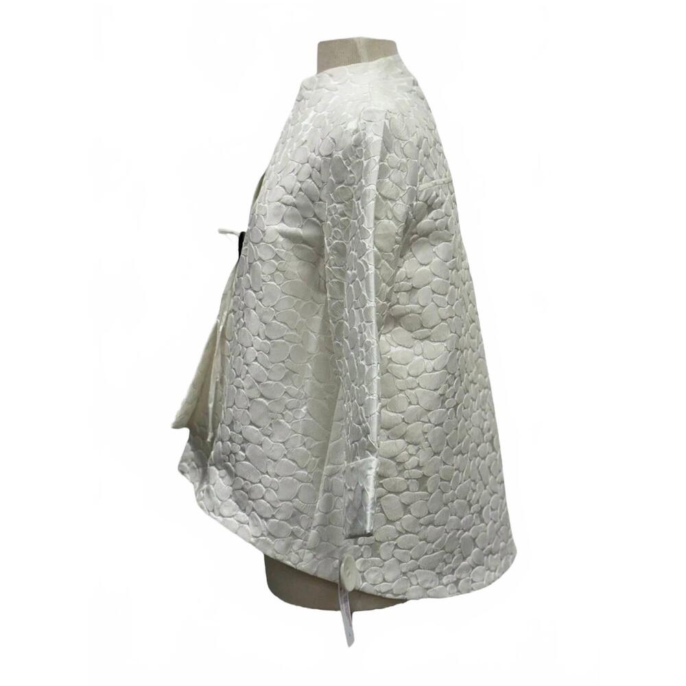 NEW IC COLLECTION jacquard high low asymmetric jacket in ivory - Picture 5 of 5
